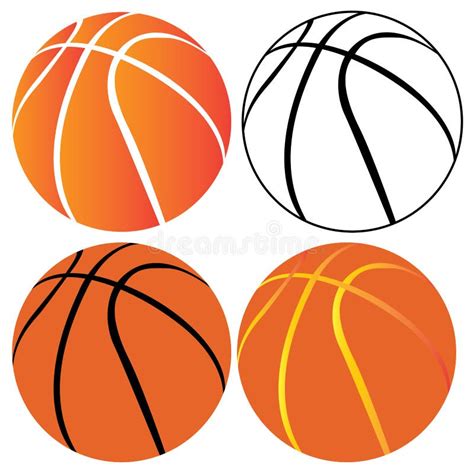 Set Of Basketball Balls Stock Vector Illustration Of Isolated 86404465