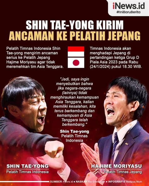 Infografis Shin Tae Yong Kirim Ancaman Serius Ke Pelatih Jepang