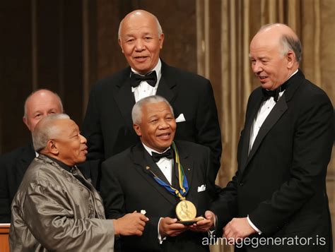 Mandela and de Klerk Nobel Peace Prize Ceremony | AI Image Generator