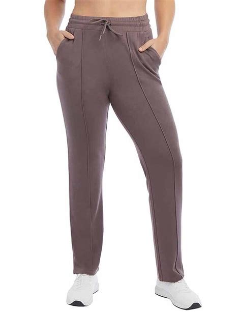 Danskin Womens Scuba Straight Leg Pant Plum Truffle Small