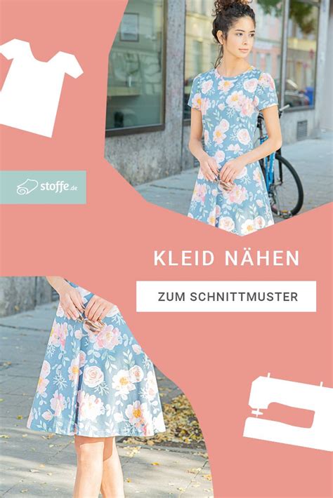 Jerseykleid nähen kostenlose Nähanleitung Kleid nähen