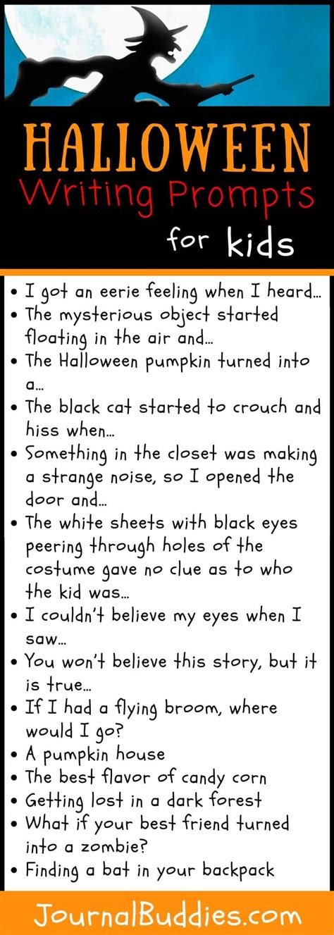 Journal Prompts And Writing Topics About Halloween