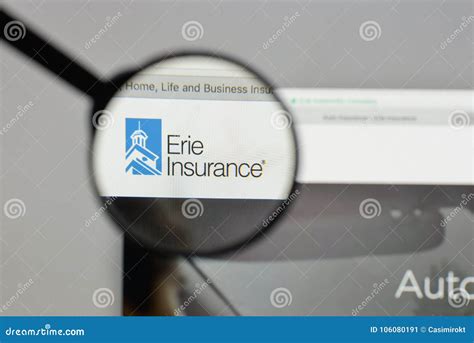 Milan, Italy - August 10, 2017: Erie Insurance Group Logo on the ...