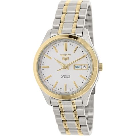 Seiko Mens 5 Automatic Two Tone Stainless Steel Automatic Watch With