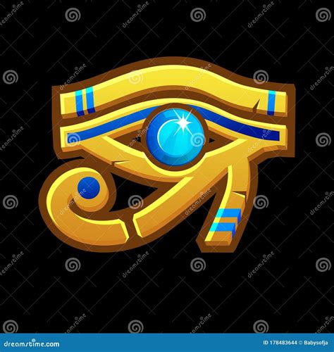 The Symbol Or Amulet Of The Ancient Egyptian Eye Of Horus Stock Vector