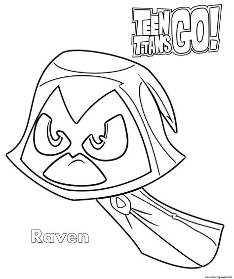 Raven Teen Titans Go1 Coloring Page Printable