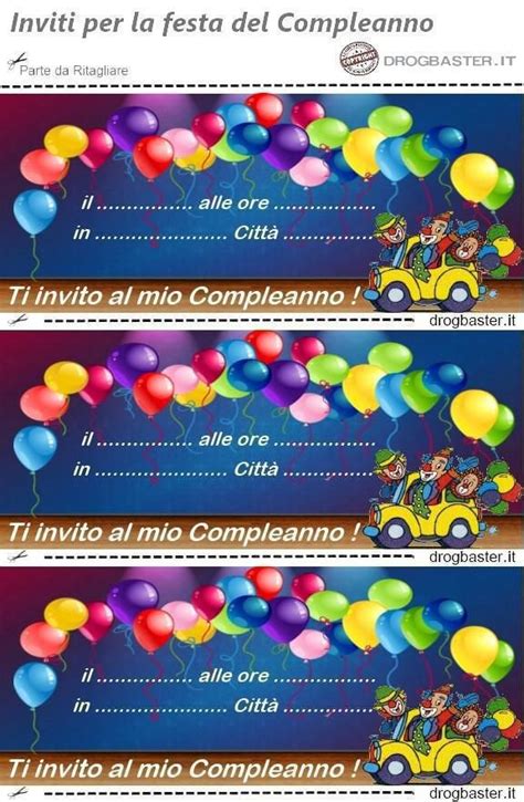 80 Biglietti Di Invito Buon Compleanno Da Stampare