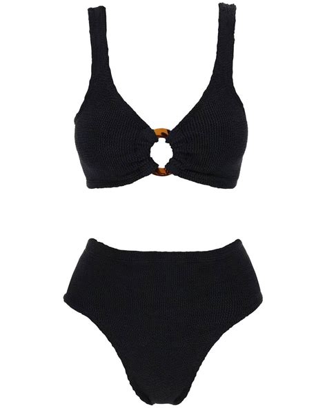 Hunza G Nadine Bikini Set In Black Lyst