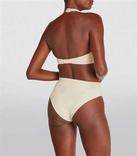 Magda Butrym Ivory Twisted Bikini Bottoms Harrods UK