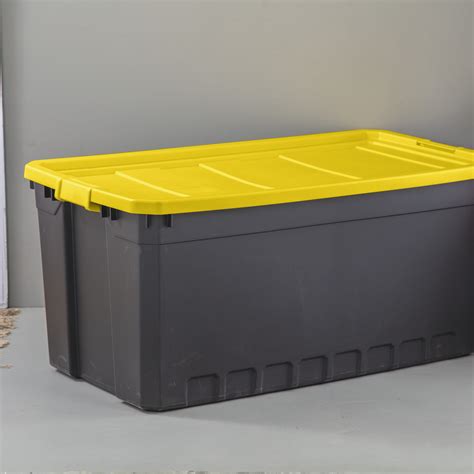 Sterilite Plastic 50 Gallon Stacker Tote Yellow Lily Single