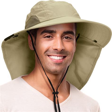 Sombrero De Sol Para Hombre Con Protecci N Uv De Ala Ancha Gorra De