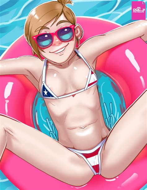 Rule 34 1girls Absurd Res American Flag American Flag Bikini Andava Andavaverse Areola Slip