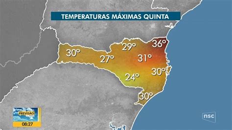 Previsão do tempo SC tem risco de chuva e rajadas de vento durante o