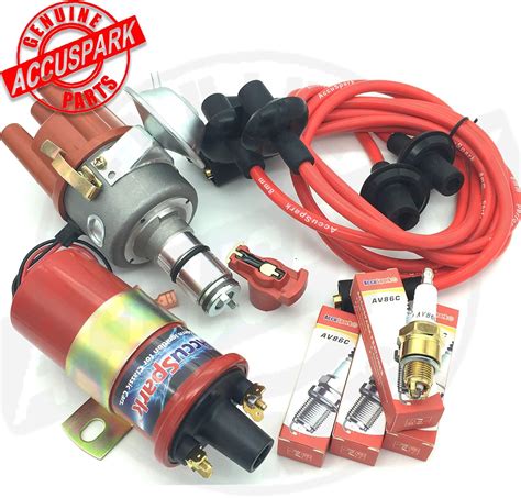 Accuspark Performance Electronic Distributor Ignition Pack For Vw Air Cooled Red Ht