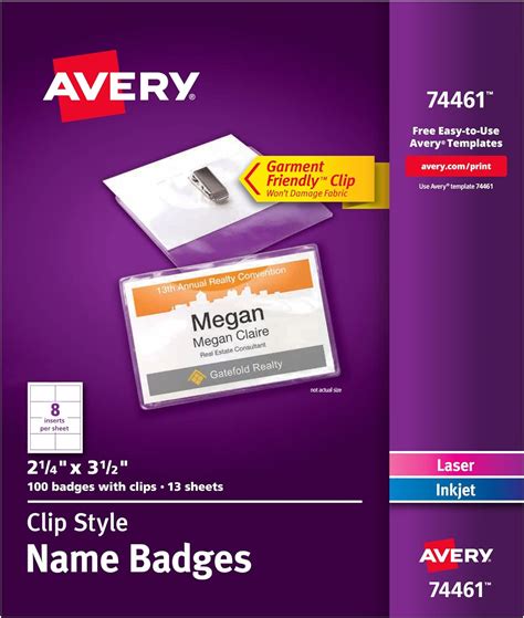 Amazon Avery Clip Name Badges Print Or Write X