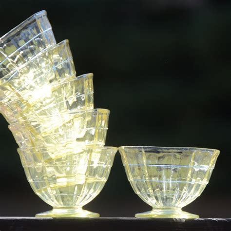 Depression Glass Sherbet Dessert Bowls Etsy