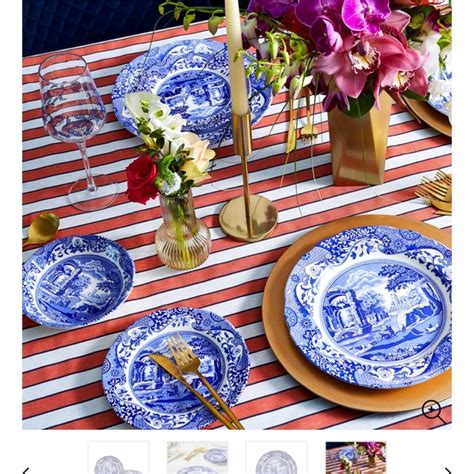 Spode Dining Spode Blue Italian Dinner Plates Set Of 4 Poshmark