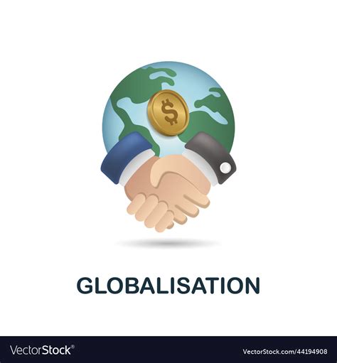 Globalisation Icon 3d From Economic Collection Vector Image