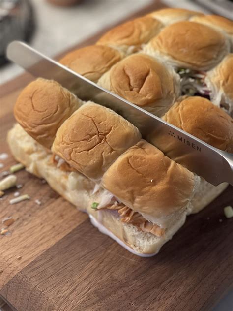 Slow Cooker Buffalo Chicken Sliders With Pickle Slaw Sweet Savory And Steph