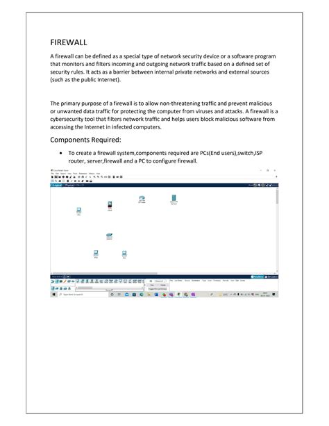 Solution Firewall Configuration In Cisco Packet Tracer Studypool