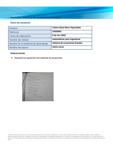 Mpi U Ea Formato Sistema Ecuaciones Lineales Uveg Ok Formato