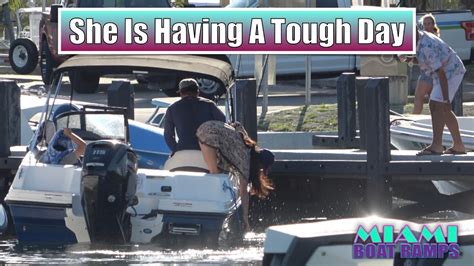 She Is Having A Rough Day Miami Boat Ramps Black Point Youtube