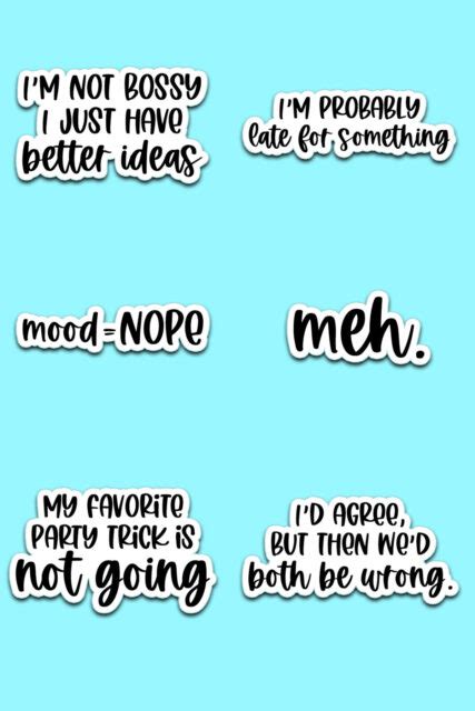 Sarcastic Planner Stickers Free Printable Digital Funny Planner Stickers