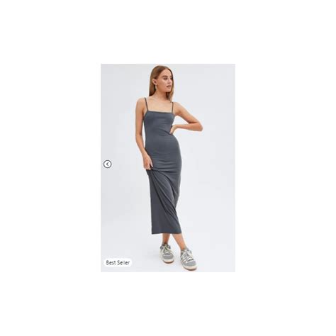 Grey Supersoft Bodycon Maxi Dress