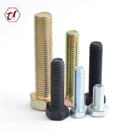 Carbon Steel DIN933 Yellow Zinc Plated Full Thread Hex Bolt HDG Bolt