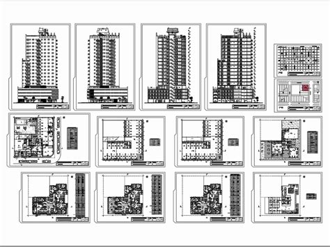 Residential Building With Garages In Autocad Cad 428 Mb Bibliocad