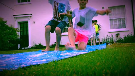 Slip N Slide Football Gruesome Tackles YouTube