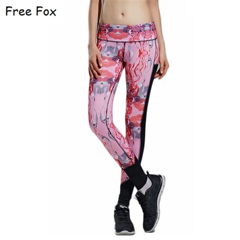 Floral Flower Printed Yoga Pants Tight Fitness Legging Sport Leggings Yoga Pants Women In Yoga