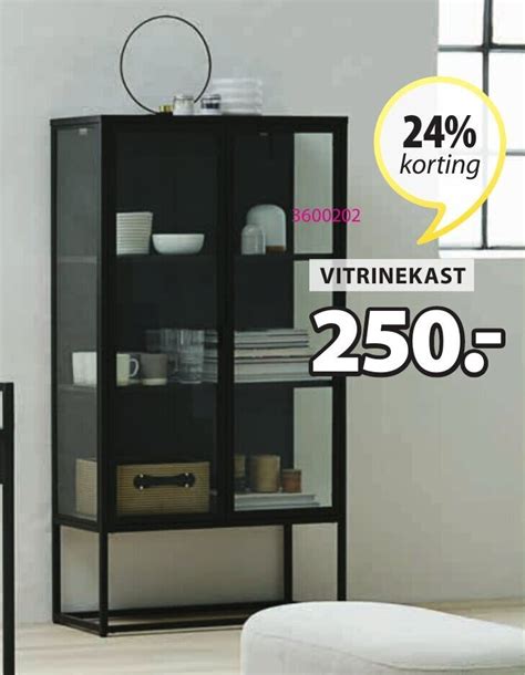 Virum Vitrinekast B X H X D Cm Aanbieding Bij Jysk