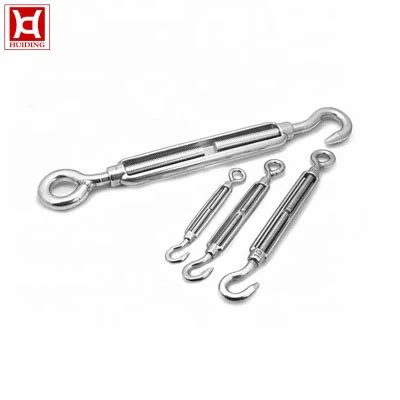 Rigging Hardware Wire Rope Tensioner Stainless Steel Open Body Hook Eye