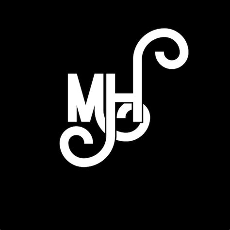 Mh Logo Design Mit Anfangsbuchstaben Mh Logosymbol Abstraktes