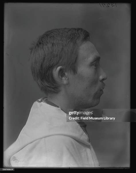 Profile Portrait Of An Unidentified Native American Man Of The Aleut