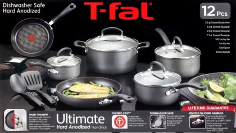 T Fal Ultimate Hard Anodized Cookware Set Black 1 Food 4 Less