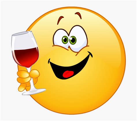 Png Smiley Emoji Red Wine, Transparent Png - kindpng