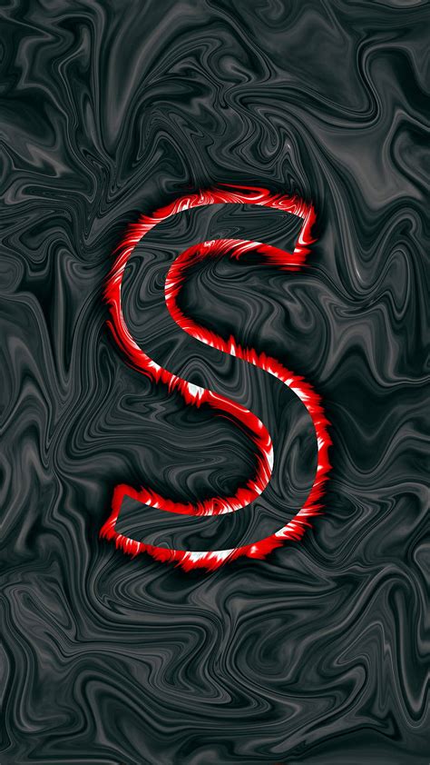 Download Black And Red Abstract S Letter Wallpaper