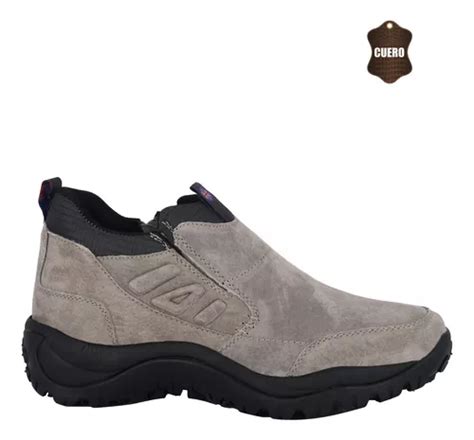 Botin De Cuero Cota Gris London Adixt Cuotas Sin Inter S