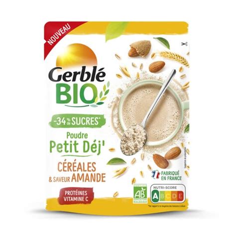 Céréales Et Amande En Poudre Bio Petit Déj Gerblé Bio Chezvousre