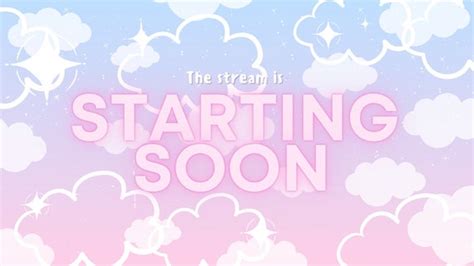 ANIMATED Pink Kawaii Cloud Twitch Starting Soon Screen Etsy