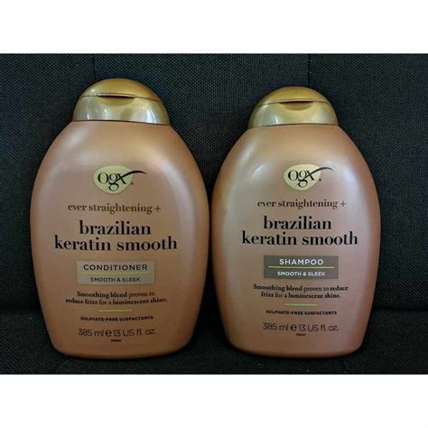 Ogx Ever Straightening Brazilian Keratin Therapy Shampoo And Conditioner Set 385ml From France