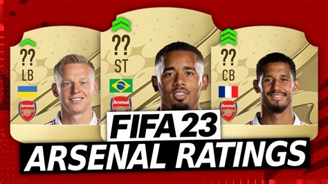 ARSENAL FIFA 23 PLAYER RATINGS YouTube