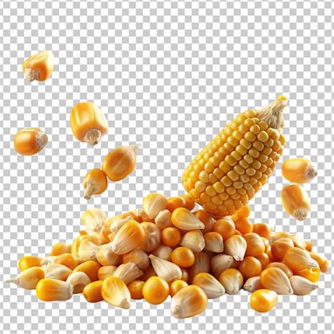 Premium PSD Flying Corn Seeds Png