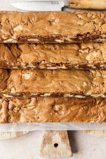 Browned Butter White Chocolate Blondies Emma Duckworth Bakes