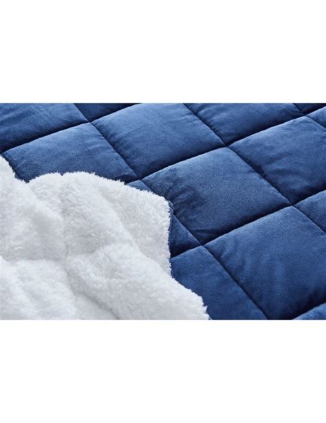 Nnekge Weighted Sherpa Blanket Navy 11 Kg Rivers Australia