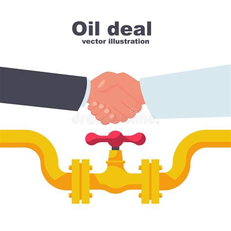 Oil Deal Concept Arabs Businessmen Handshake At A Meeting Stock Vector