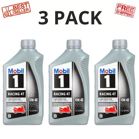 Mobil Racing T Full Synthetic Motorcycle Oil W Qt Off