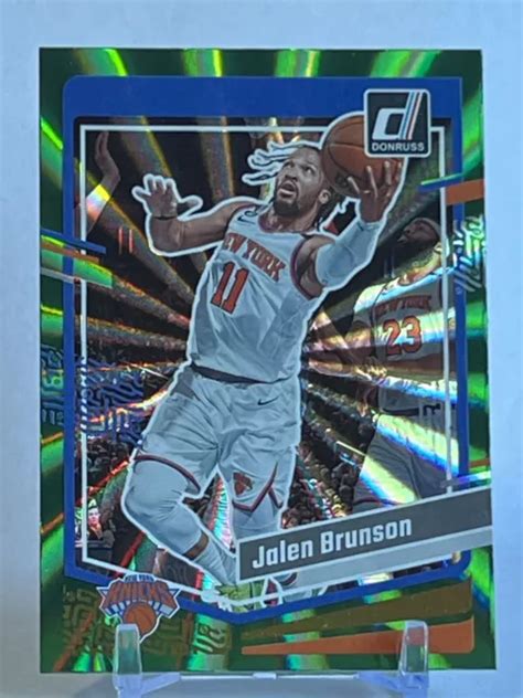 Panini Donruss Jalen Brunson Green Laser Holo New York